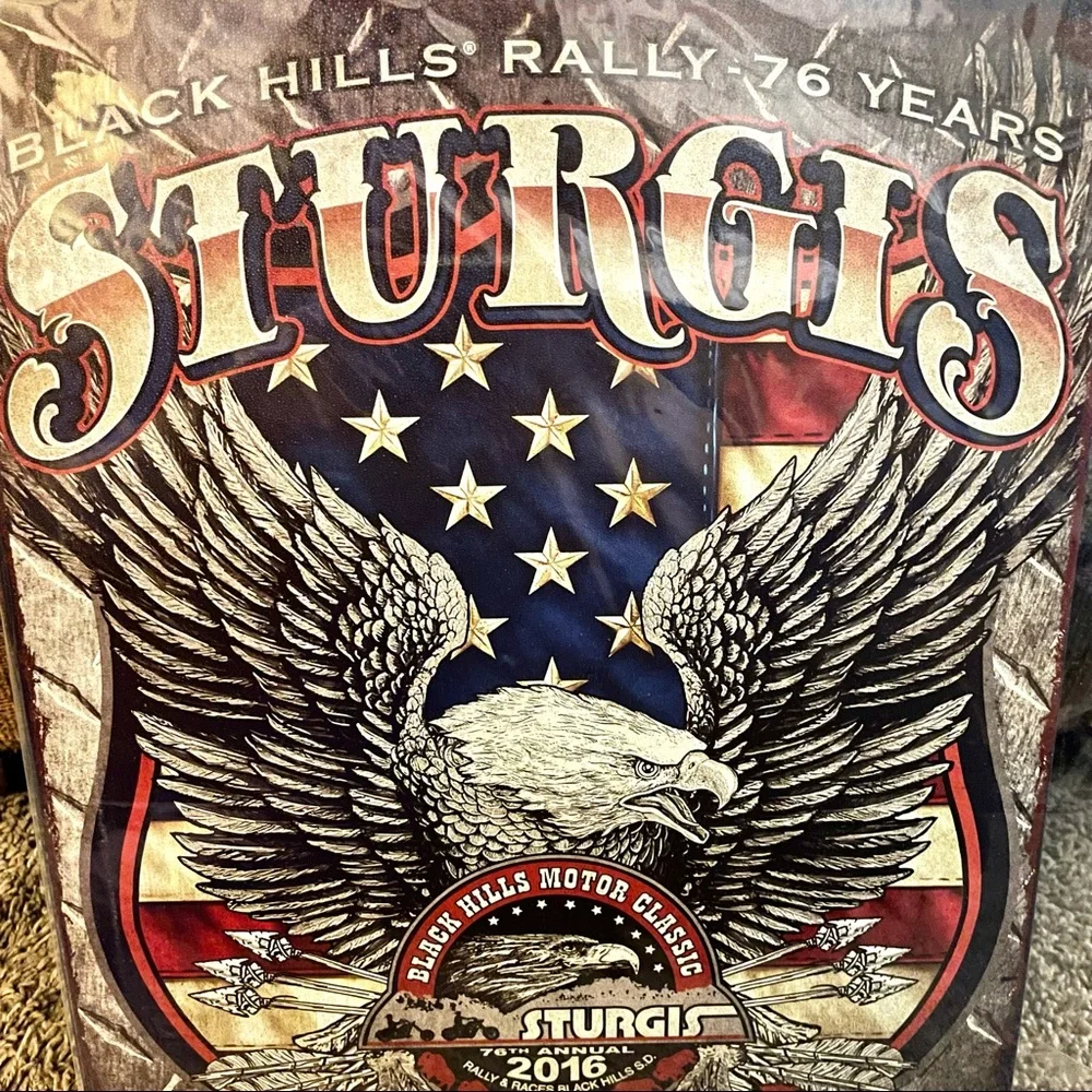NEW Sturgis Black Hills Motor Classic Rally 76 Years Metal Sign